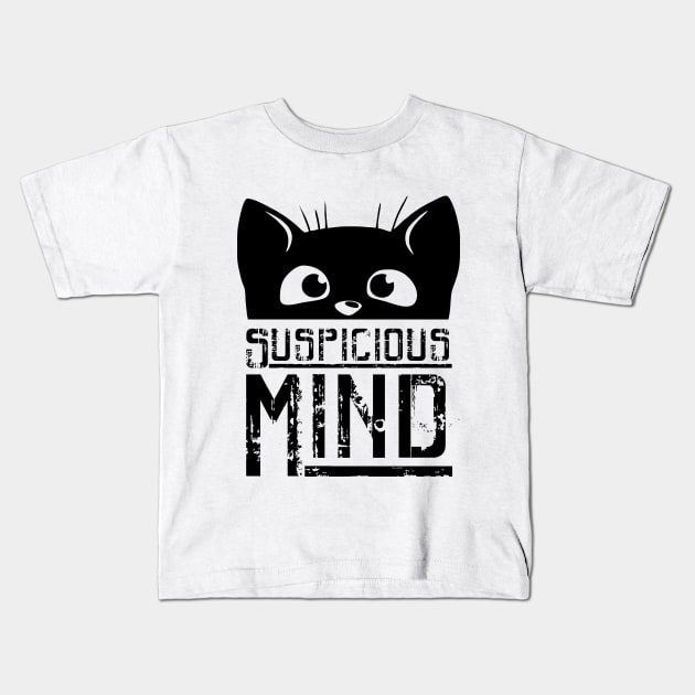 Suspicious Catnip Made Me Do It Funny Cat Kids T-Shirt by Pannolinno